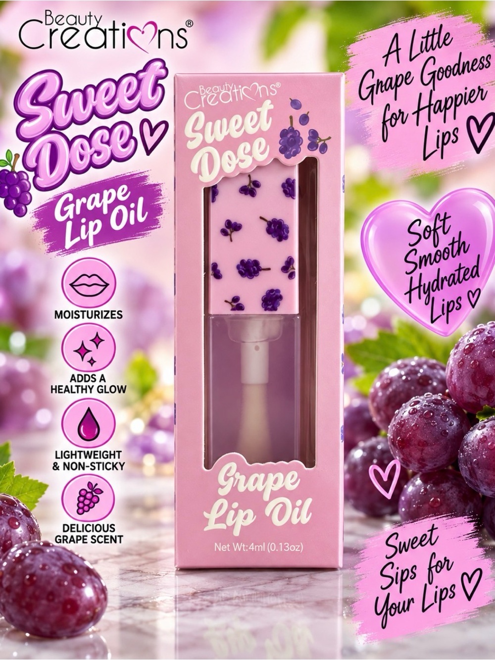 Beauty Creations Sweet Dose Grape Lip Oil